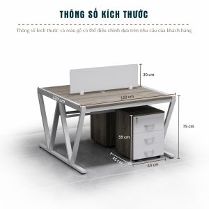 Bàn Cụm 2 Nhân Viên Cao Cấp BKHOME FGBCNV034