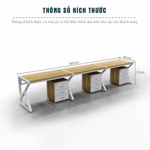Bàn Cụm 3 Nhân Viên Cao Cấp BKHOME FGBCNV041