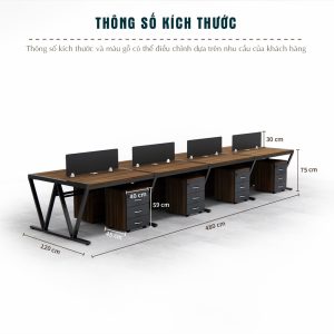 Bàn Cụm 8 Nhân Viên Cao Cấp BKHOME FGBCNV047