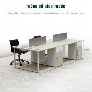 Bàn Cụm 4 Nhân Viên Cao Cấp BKHOME FGBCNV02