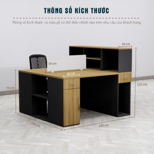 Bàn Cụm 2 Nhân Viên Cao Cấp BKHOME FGBCNV06