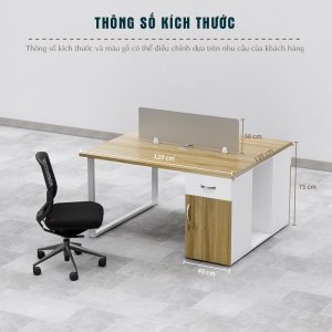 Bàn Cụm 2 Nhân Viên Cao Cấp BKHOME FGBCNV0016