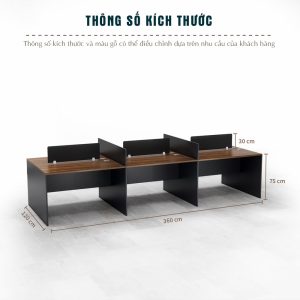 Bàn Cụm 6 Nhân Viên Cao Cấp BKHOME FGBCNV030