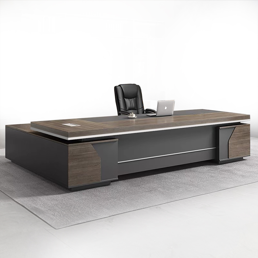 bàn giám đốc FGBGD071, bàn làm việc giám đốc 240cm, bàn MDF phủ Melamin, nội thất lãnh đạo