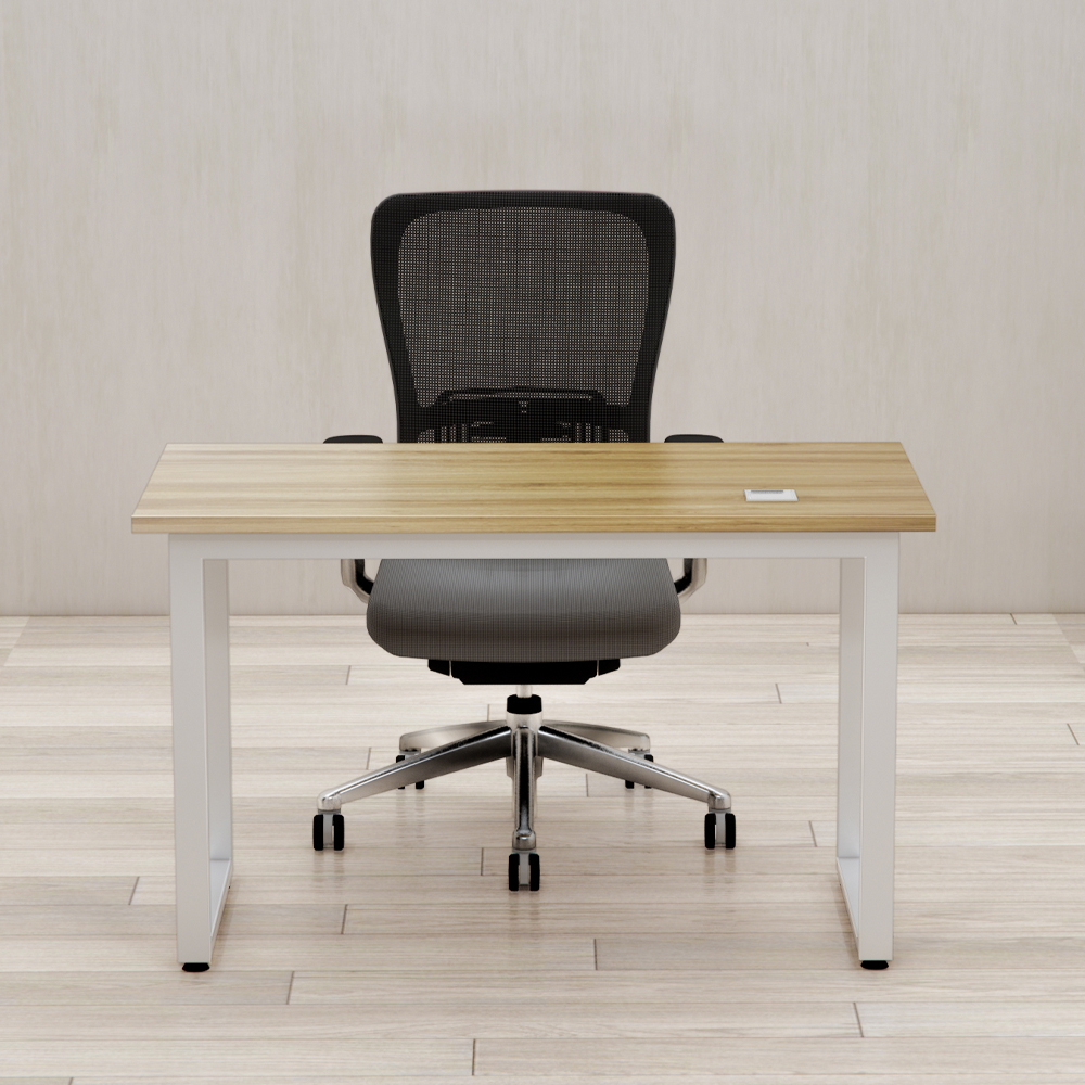 bàn nhân viên nhỏ gọn, bàn làm việc gỗ MDF Melamin, bàn văn phòng BK HOME, bàn đơn giản chân sắt, bàn 1m2 tiện dụng